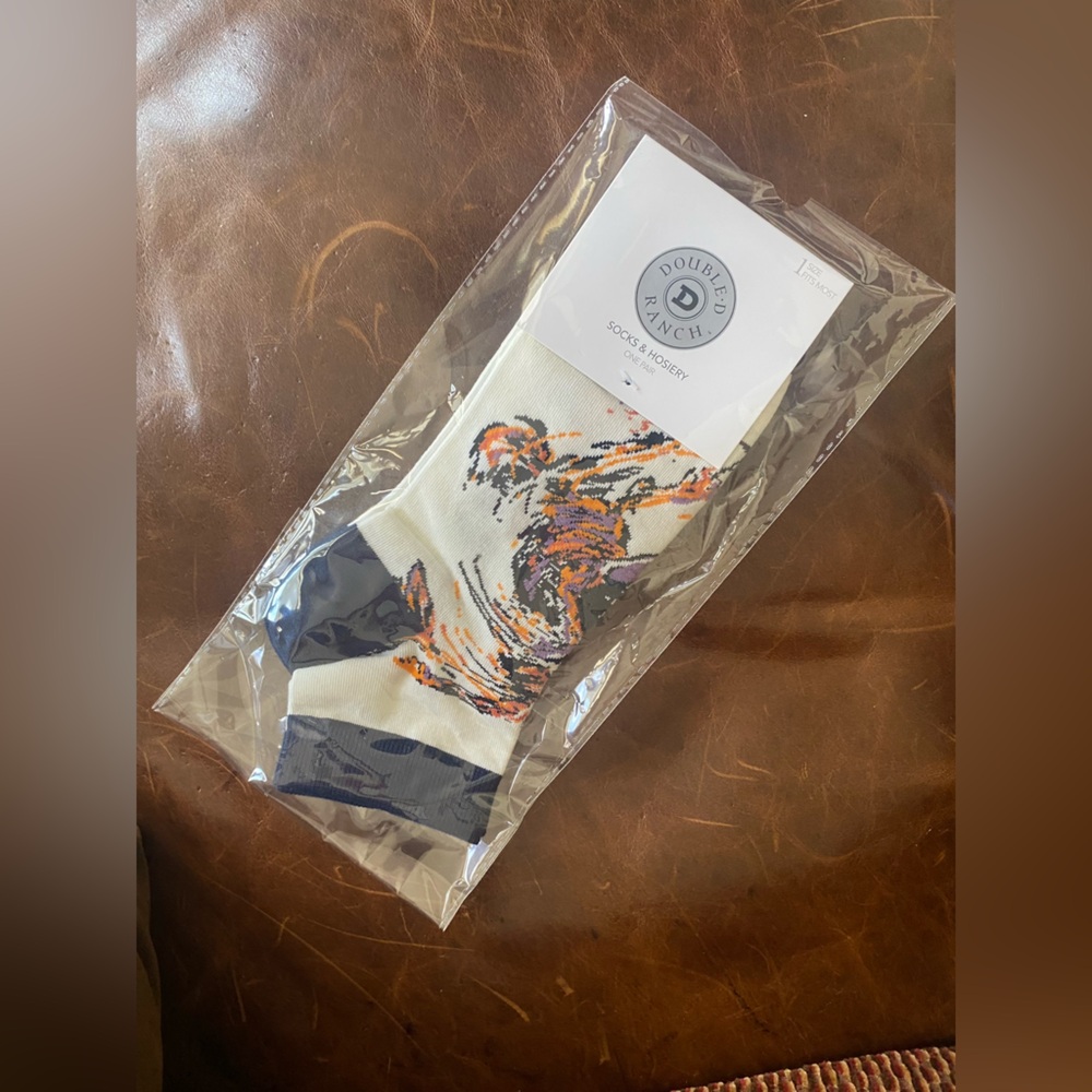 New DOUBLE D RANCH "Bucking Bronc" Rodeo Short Bootie Socks